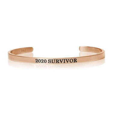 2020 Survivor Bracelet - Quote Bracelet - Mantra Bracelet - Women's Bangle 18k Rose Gold Brother & Sisters
